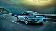 Sports cars roads motion blur porsche 911 gt3 Porsche 911 Turbo 