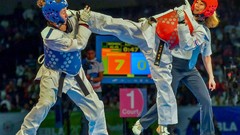 Sports fight Fighting kick WTF olympics taekwondo kicking