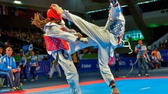 Sports fight Fighting kick WTF olympics taekwondo kicking