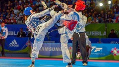 Sports fight Fighting kick WTF olympics taekwondo kicking