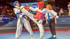 Sports fight Fighting kick WTF olympics taekwondo kicking