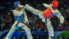 Sports fight Fighting kick WTF olympics taekwondo kicking