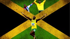 Sports Flags Jamaica Athletes Usain Bolt jamaican