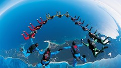 Sports flying skies base jumping