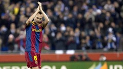 Sports football players soccer FC Barcelona Andrés Iniesta 