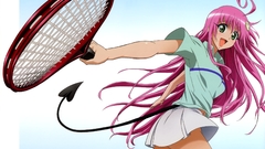 Sports long hair tennis