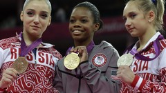 Sports medals olympics 2012 Aliya Mustafina Gabrielle Douglas