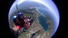 Sports Turkey parachuting fisheye effect Fethiye Mugla