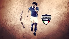 Sports vintage soccer italia Football legend Paolo Maldini 
