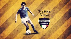 Sports vintage soccer italia Football legend rossi calcio sport 