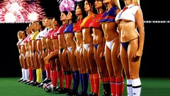 Sports woman blondes brunettes World Cup cosplay no bra 
