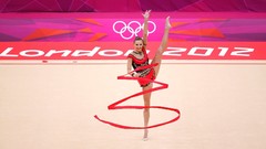 Sports woman gymnastics Ribbons Polish artistic Olympic 2012 