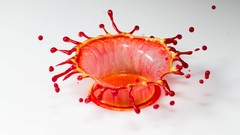 Spray paint drop white background 3d digital art Splash art