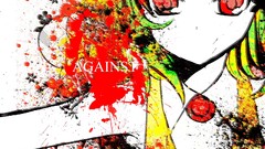 Spread arms bangs bare