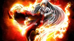 Spread legs flames pants