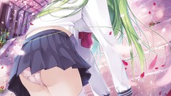 Spring Bags vertical schoolgirls stockings skirts long hair 