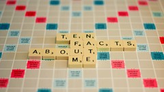 Squares letters scrabble depth of field