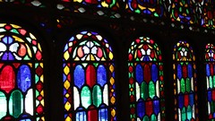 Stained glass ancient iran Qazvin
