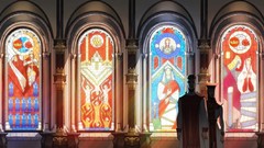 Stained glass concept art church window