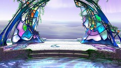 Stained glass Kagaya Yutaka swimming pools Celestial Exploring