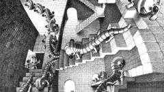 Stairways grayscale MC Escher