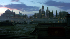 star wars digital art Naboo science fiction render clouds City