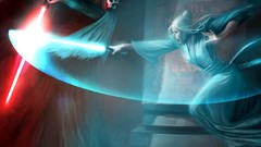 Star wars lightsabers duel