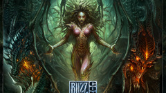 starcraft video games BlizzCon creature Queen of Blades logo