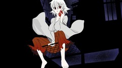 Stars apples Anime Seven Manga white hair red eyes cities anime 