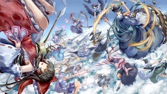 Stars clouds Butterflies weapons Birds dolls wings fight drill 