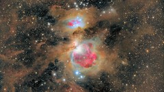 Stars clouds dust nebulae outer space Orion