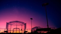 Stars dawn baseball field