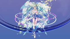 Stars dress gloves Ribbons spica long hair boots hatsune miku 