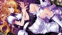 Stars dress socks blondes witches touhou kirisame marisa an2a 