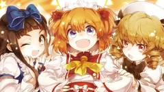 Stars Fairies dress hats fangs red eyes bows blondes long hair 