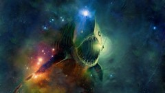 Stars fish outer space anglerfish