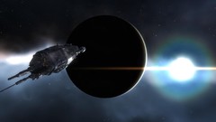 Stars lights planets spaceships science fiction outer space 