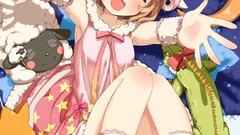 Stars microphones brown eyes brunettes idolmaster lying down 