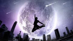 Stars moon cities israel skies Meteors royba