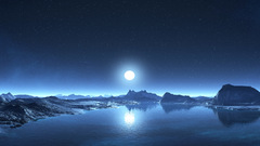 Stars moon digital art