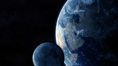 Stars moons outer space