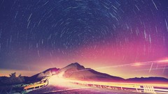 Stars Mountains star trails