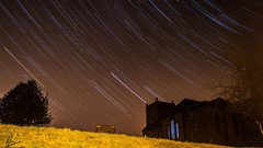 Stars night sky long time exposure