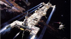 Stars paintings spaceships science fiction outer space artwork 