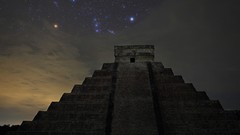 Stars past Temples futuristic ziggurat