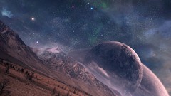 Stars planets outer space digital art qauz