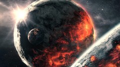 Stars planets outer space digital art qauz