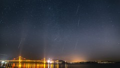 Stars San Francisco City Lights golden gate bridge night sky 