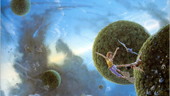 Stars smoke Birds moss ring The spheres high Michael floating 