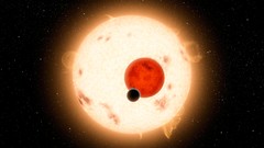 Stars system outer space Kepler-16b